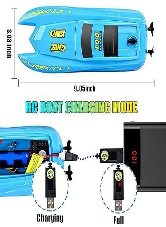 EXOMOON RC Boat Remote Control Boats for Pools and Lakes - H126 Mini Racing Boats 2.4GHz 10km/h High Speed Remote Control Boat for Kids Adults Boys Girls Multicolor - Image 5